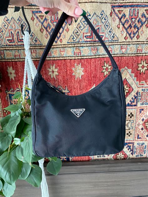 prada hobo nylon|vintage Prada nylon tote bag.